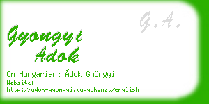 gyongyi adok business card