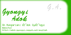 gyongyi adok business card